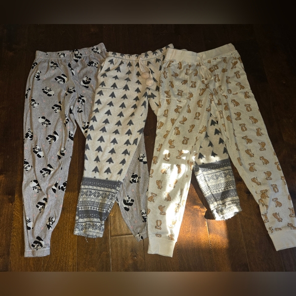 Kensie Other - Kensie And Secret Treasures Cozy Patterned Pajama Pants Set Of 3 Size Small